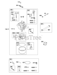 Briggs & Stratton 33R877-0030-B1 - Briggs & Stratton Vertical Engine Carburetor and Fuel Supply Group
