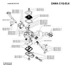 Husqvarna 51 EPA - Husqvarna Chainsaw (1998-06) Carburetor Parts (ZAMA C1Q-EL6)