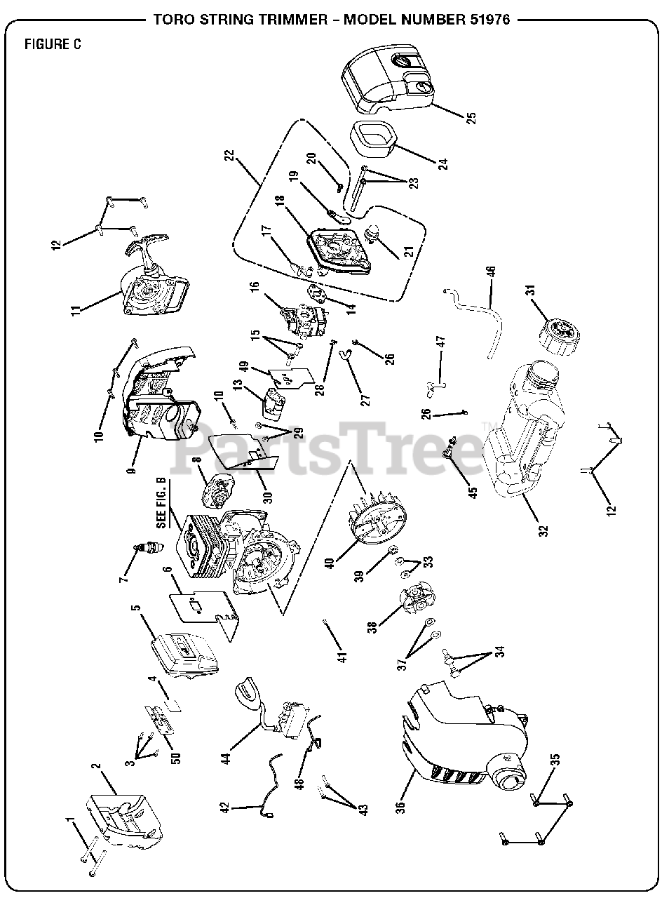 Toro 51976 - Toro String Trimmer (SN: 312000001 - 999999999) Parts