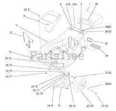 Toro 26633 B - Toro Walk-Behind Mower (SN: 069000001 - 069999999) (1996)