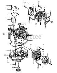 Cub Cadet G 1548 (55AE232S150) - Cub Cadet Walk-Behind Mower FH451V-AS03 Cylinder &amp; Crankcase