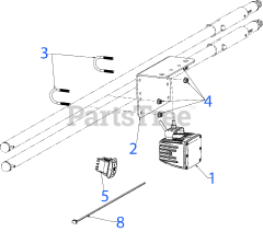 Cub Cadet 39A70126 (39A70126100) - Cub Cadet Utility Vehicle Rear Light & Flag Mount Replacement Parts