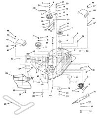 Gravely 915100 (ZT 1734) - Gravely 34" Zero-Turn Mower, 17hp Kohler (SN: 000102 & Above)