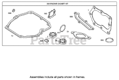 Toro 20817 - Toro 48cm Recycler Walk-Behind Mower (SN: 240000001 - 240999999) (2004) Gasket Assembly Briggs and Stratton 12H802-1720-B1