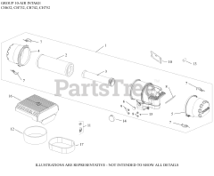 Kohler CH742-3103 - Kohler Command PRO Engine, Basic Version, 25hp, 747cc 10 Air Intake