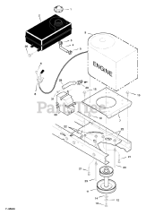 Briggs & Stratton 38515x92B - Briggs & Stratton 38" Lawn Tractor (1998) Engine Mount