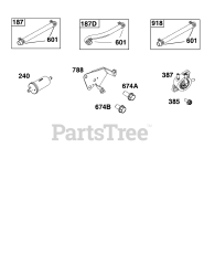 Briggs & Stratton 356447-0629-B5 - Briggs & Stratton Horizontal Engine Fuel Supply Group