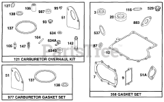 Briggs & Stratton 254707-0127-01 - Briggs & Stratton Vertical Engine Gasket Sets