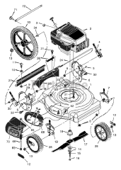 Scotts 20505x8B - Scotts 20" Walk-Behind Mower (1997) Mower Housing Assembly