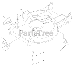 Toro 22172 - Toro Recycler Walk-Behind Mower (SN: 230000001 - 230999999) (2003) Housing Assembly 98-7146