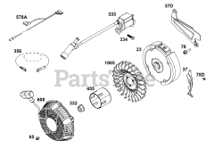 Briggs & Stratton 130G32-0258-H5 - Briggs & Stratton Horizontal Engine Flywheel, Ignition, and Starter Group