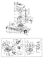 Lawn-Boy 1920 - Lawn-Boy Snow Thrower (SN: 400000001 - 499999999) (1964) Model D-401 Engine Parts List