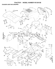 Weed Eater WE 18542 E - Weed Eater Lawn Tractor (1999) CHASSIS/ENCLOSURES