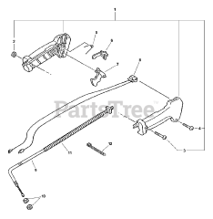 Echo EA-400 - Echo Earth Auger Throttle Control Assembly, Ignition Switch, Throttle Cable