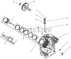 Toro 73470 (518 xi) - Toro Garden Tractor (SN: 089000001 - 089999999) (1998) Group 2-Crankcase (model 73470 Only)