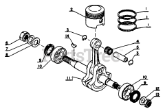 Echo PB-9 - Echo Backpack Blower Crankshaft, Piston