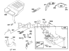 Briggs & Stratton 124782-3259-01 - Briggs & Stratton Vertical Engine Control Bracket Assy