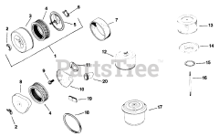 Kohler K321-60186 - Kohler K-Series Engine, Made for Jacobsen, 14hp, 10.4kW Air Intake 1-10-4 (TP-691-B) Rev 10/20/2006