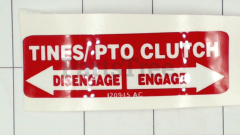 MTD 1900758 Tiller Tines And Pto Decal
