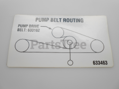 Toro E633463 Belt Routing Decal