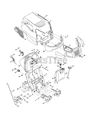 Craftsman 247.288841 (13AJ78SS099) - Craftsman LT2000 Lawn Tractor (2011) (Sears) Dash, Hood &amp; Grille