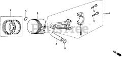 Honda GX160 K1 QX (GC02) - Honda Engine, Made in Japan (SN: GC02-2000001 - GC02-8669999) PISTON