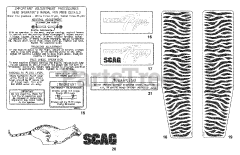 Scag SMT-52A - Scag Turf Tiger 52" Mower Deck (SN: 8560001 - 8569999) Replacement Decals and Information Plates (Part 2)