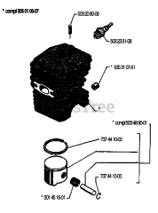 Husqvarna 40 - Husqvarna Chainsaw (1990-06) Piston/Cylinder