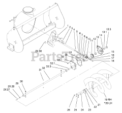 Toro 79366 - Toro 44" Two-Stage Snow Thrower for 5xi Tractor (SN: 200000001 - 200999999) (2000)