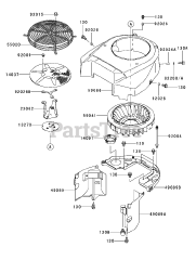 Toro 74198 (Z 153) - Toro 52" Z Master Zero-Turn Mower, Side-Discharge Deck (SN: 220000327 - 220999999) (2002) Cooling-Equipment Assembly Kawasaki FH680V-CS10