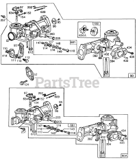 Briggs & Stratton 131232-0144-01 - Briggs & Stratton Horizontal Engine Carburetor Assemblies
