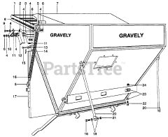 Gravely 992002 (Pro-Vac 1050) - Gravely Pro-Vac Vacuum, 18hp Kohler (SN: 000101 & Above)