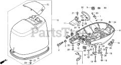 Honda BF30 AY LRSA (BAWS) - Honda Marine Engine, Made in Japan (SN: BAWS-3200001 - BAWS-9999999) ENGINE COVER