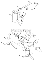 Toro 01-08K803 (C-85) - Toro Garden Tractor (1982) Exhaust System