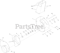 Toro 74312 (8000) - Toro 48" Z Master Zero-Turn Mower (SN: 400000000 - 402079999) Blower Assembly No. 116-9649