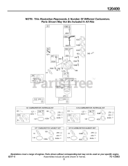Briggs & Stratton 120412-0141-E1 - Briggs & Stratton Horizontal Engine Carburetor/Kits/Gaskets