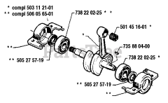 Husqvarna 40 - Husqvarna Chainsaw (1986-12) Crankshaft