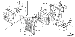Honda GX240 U1 ED2 (GCAKK) - Honda Engine, Made in Japan (SN: GCAKK-1000001 - GCAKK-9999999) MUFFLER (4)