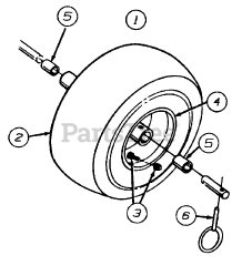 Mastercraft 31AE643F515 - Mastercraft Snow Thrower (1998) Wheel Assembly