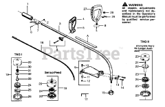 Weed Eater HP 30 - Weed Eater String Trimmer CUTTING HEAD &amp; DRIVE SHAFT ASSEMBLIES