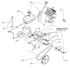 White Outdoor SB-30 (31A-142-190) - White Outdoor Snow Boss Snow Thrower (1999) Fuel Tank &amp; Pulley
