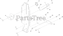 Toro 147-6345 - Toro Bucket Mount Kit for Z Master 2000 or 4000 Series Mower Bucket Mount Kit Assembly No. 147-6345