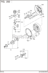 Subaru Robin DY410DD8050 (DY41) - Subaru Robin Engine, Diesel 200 Crankshaft