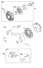Briggs & Stratton 25T237-0453-H5 - Briggs & Stratton Horizontal Engine Flywheel, Ignition, and Starter Group