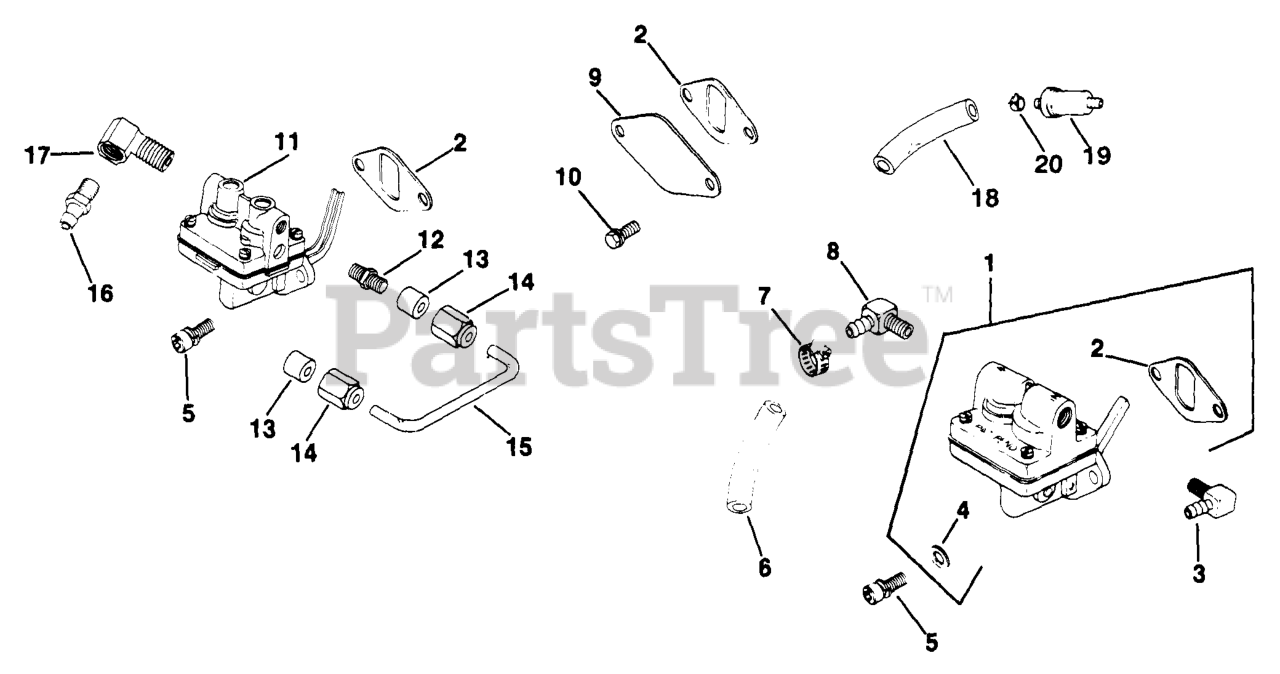 Kohler K181301058 Kohler KSeries Engine, Made for Gravely, 8hp, 6kW Fuel Pump 14271 TP