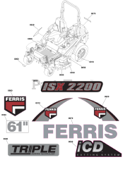 Ferris ISX 2200 (5902092) - Ferris ISX2200 Series 61" Zero-Turn Mower, 28hp Briggs & Stratton