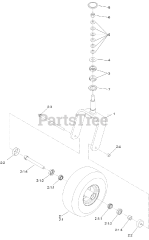 Toro 72028 (7500-D) - Toro 60" Z Master Zero-Turn Mower, Rear-Discharge Deck (SN: 416262337 - 416288793) Caster Wheel Assembly