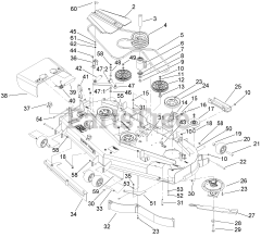 Toro 74268 (Z 597-D) - Toro 60" Z Master Zero-Turn Mower, Side-Discharge Deck (SN: 270000001 - 270000300) (2007) Deck Assembly