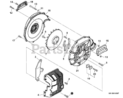 Echo PB-601 - Echo Backpack Blower Fan Case, Blower Fan, Engine Cover