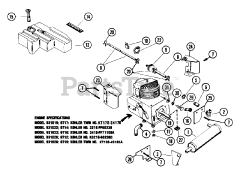 Ariens 931025 - Ariens Grand Sierra Garden Tractor, 12hp Kohler, Hydro (SN: 000101 & Above) Muffler, Fuel Lines &amp; Tank